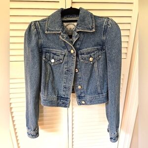 Michael Kors Denkm Puff Sleeve Cropped Jacket